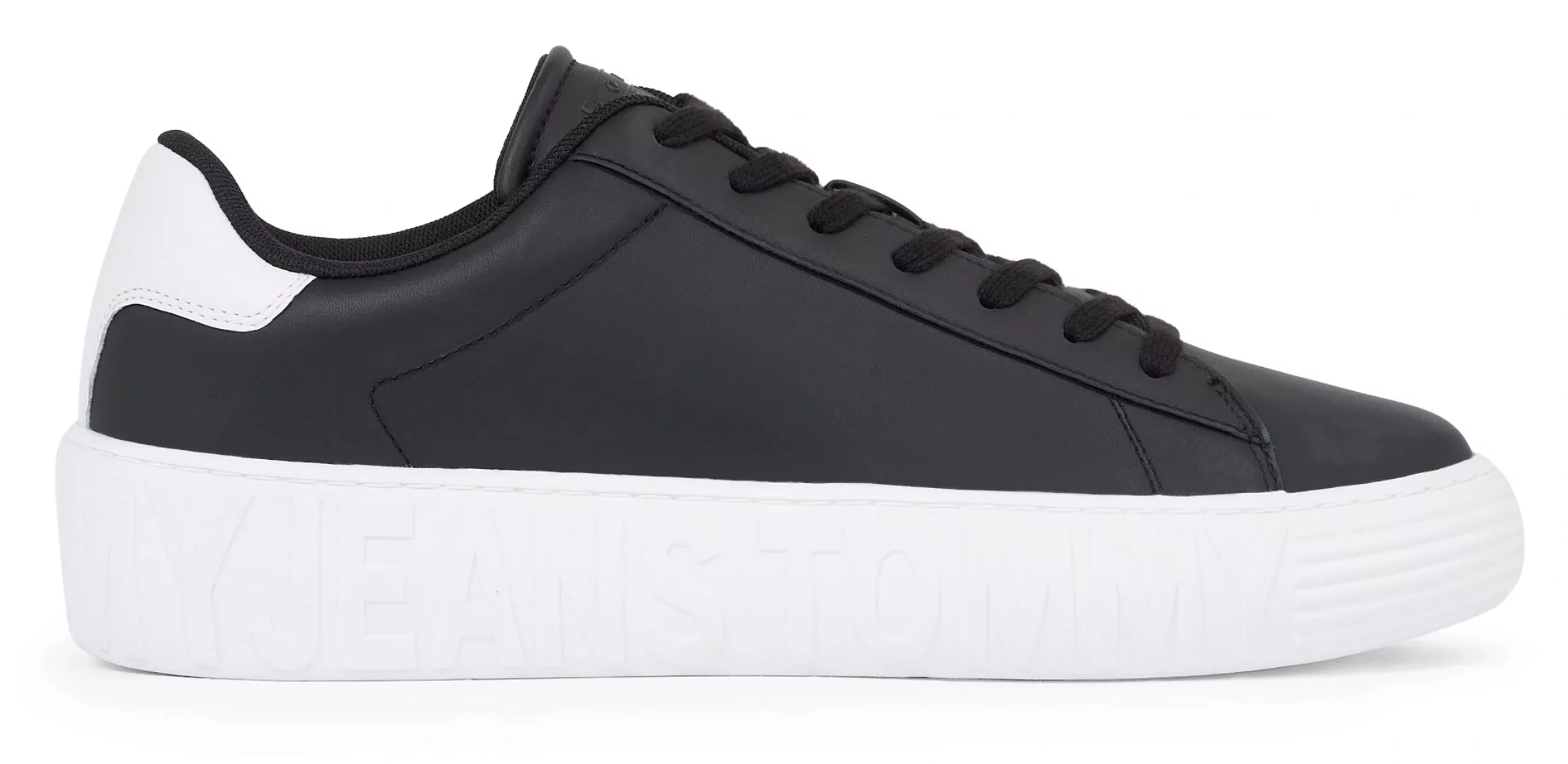 Tommy Jeans Plateausneaker "TOMMY JEANS LEATHER OUTSOLE", mit Kontrastbesat günstig online kaufen