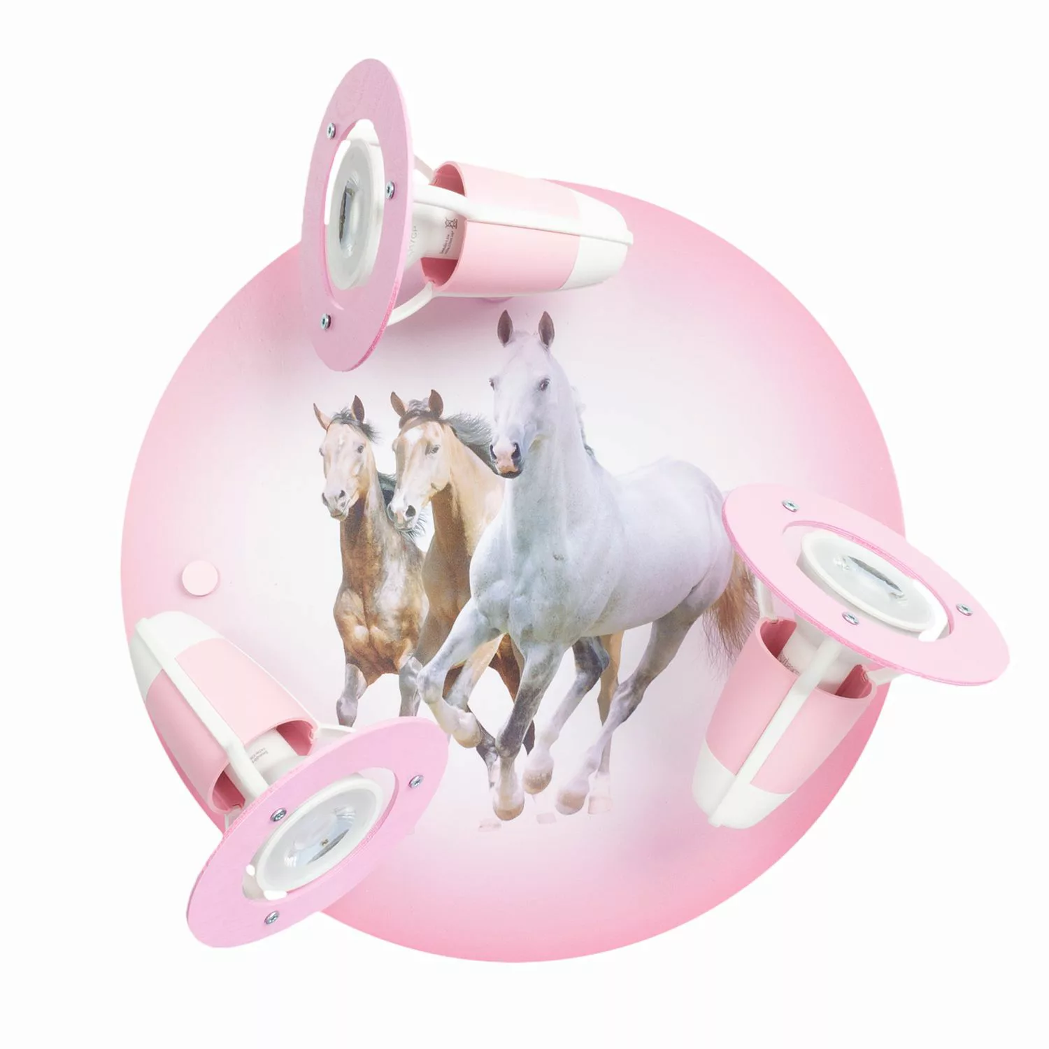 Deckenleuchte, 3-flammig, `Pferde` ¦ rosa/pink ¦ Maße (cm): H: 20  Ø: 30 La günstig online kaufen