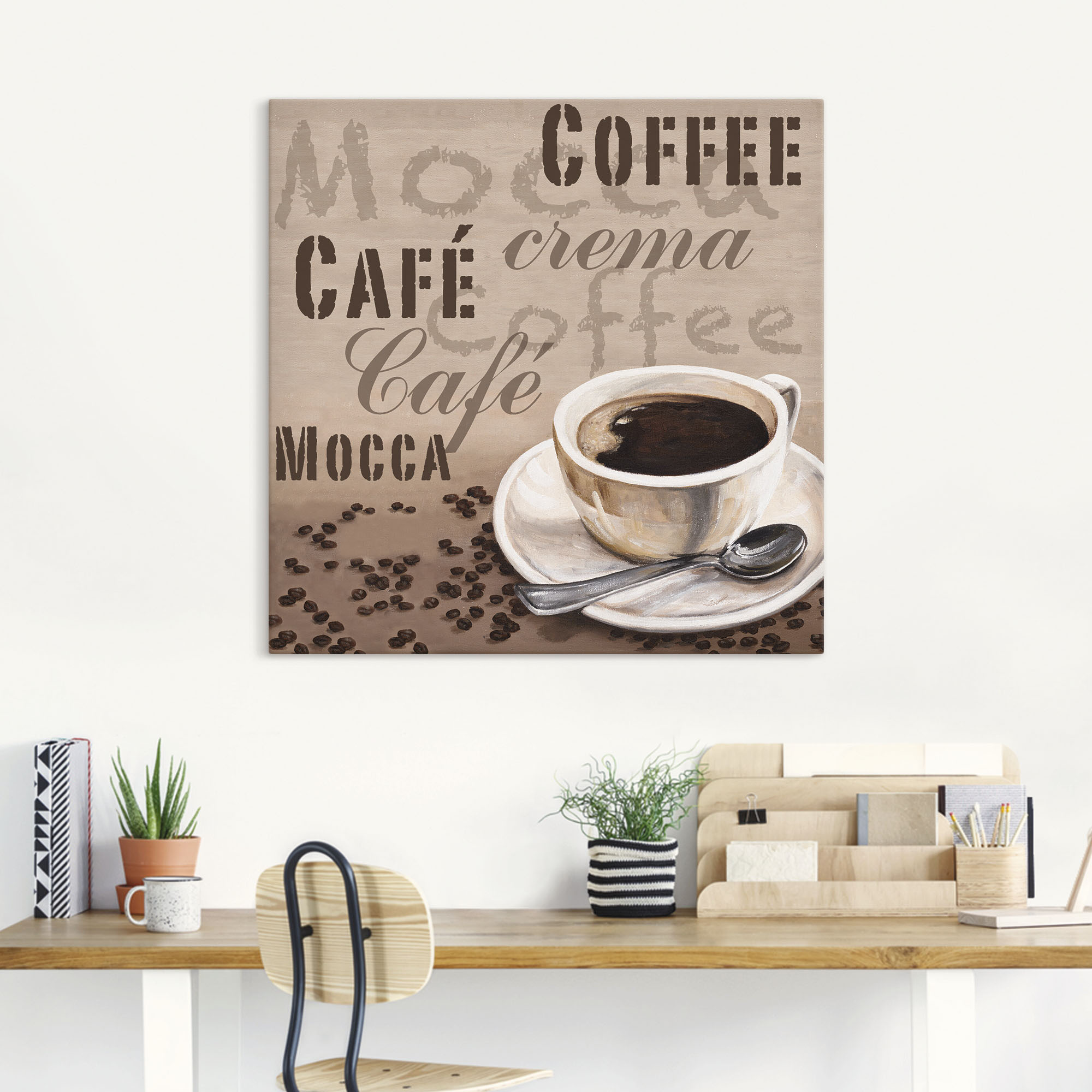 Artland Wandbild »Mocca - Kaffee«, Getränke, (1 St.), als Leinwandbild in v günstig online kaufen