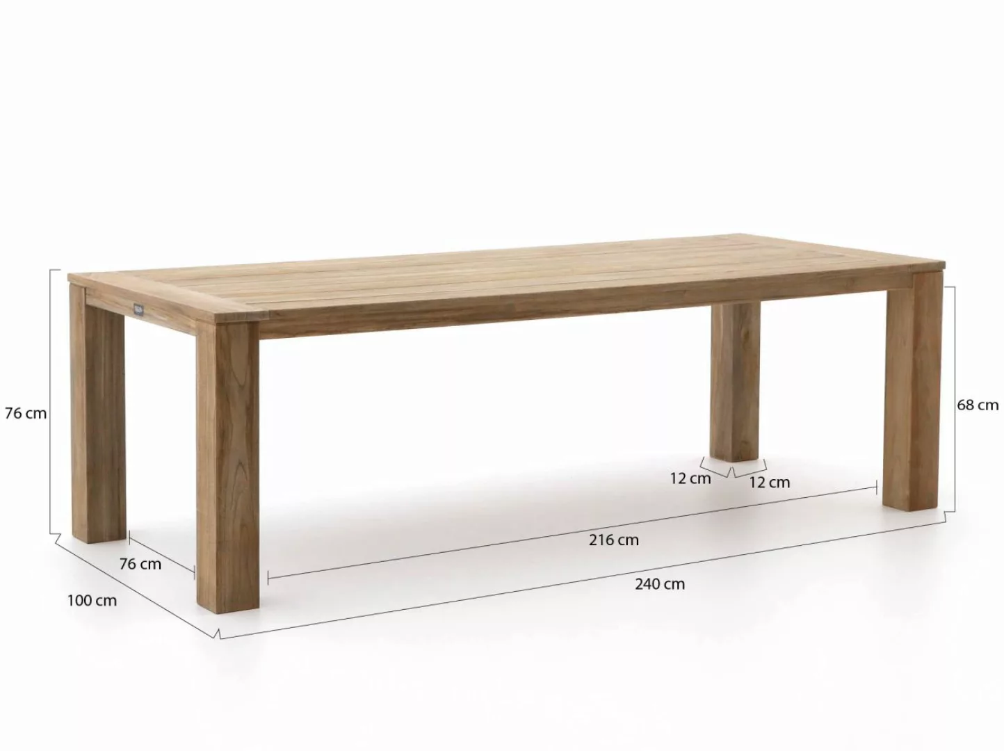 ROUGH-X 240 cm Picknick Sitzgruppe 3-teilig günstig online kaufen