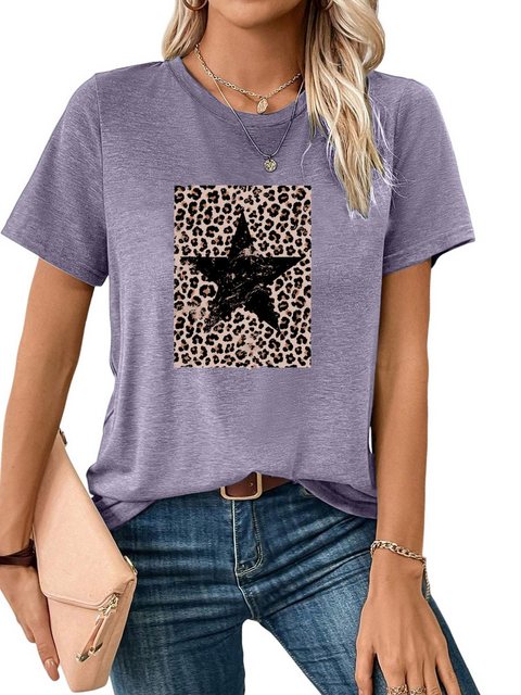 PYL T-Shirt Damen Sommer Oversize-Shirt mit Grafik Druck günstig online kaufen