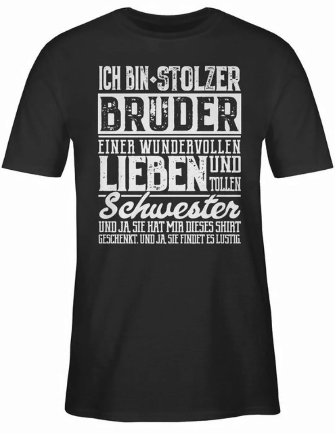 Shirtracer T-Shirt Ich bin stolzer Bruder einer tollen und wundervollen Sch günstig online kaufen