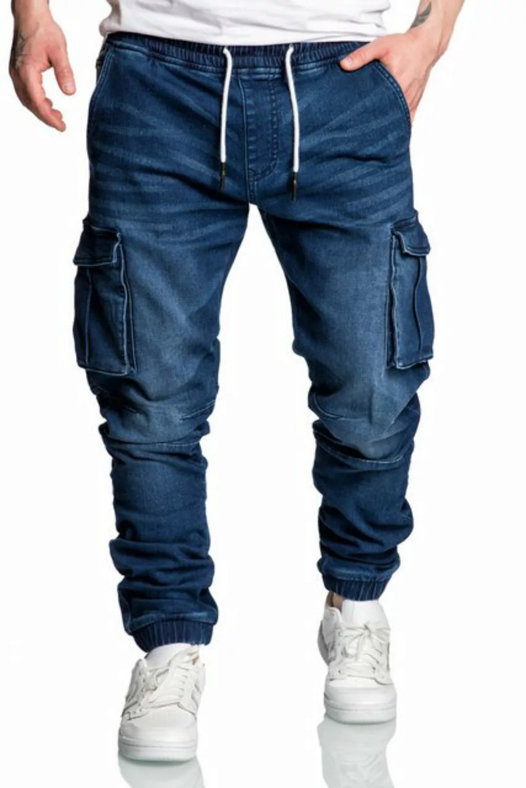 Amaci&Sons Cargojeans ALSIP Sweathose im Denim Look Herren Sweathose in Str günstig online kaufen