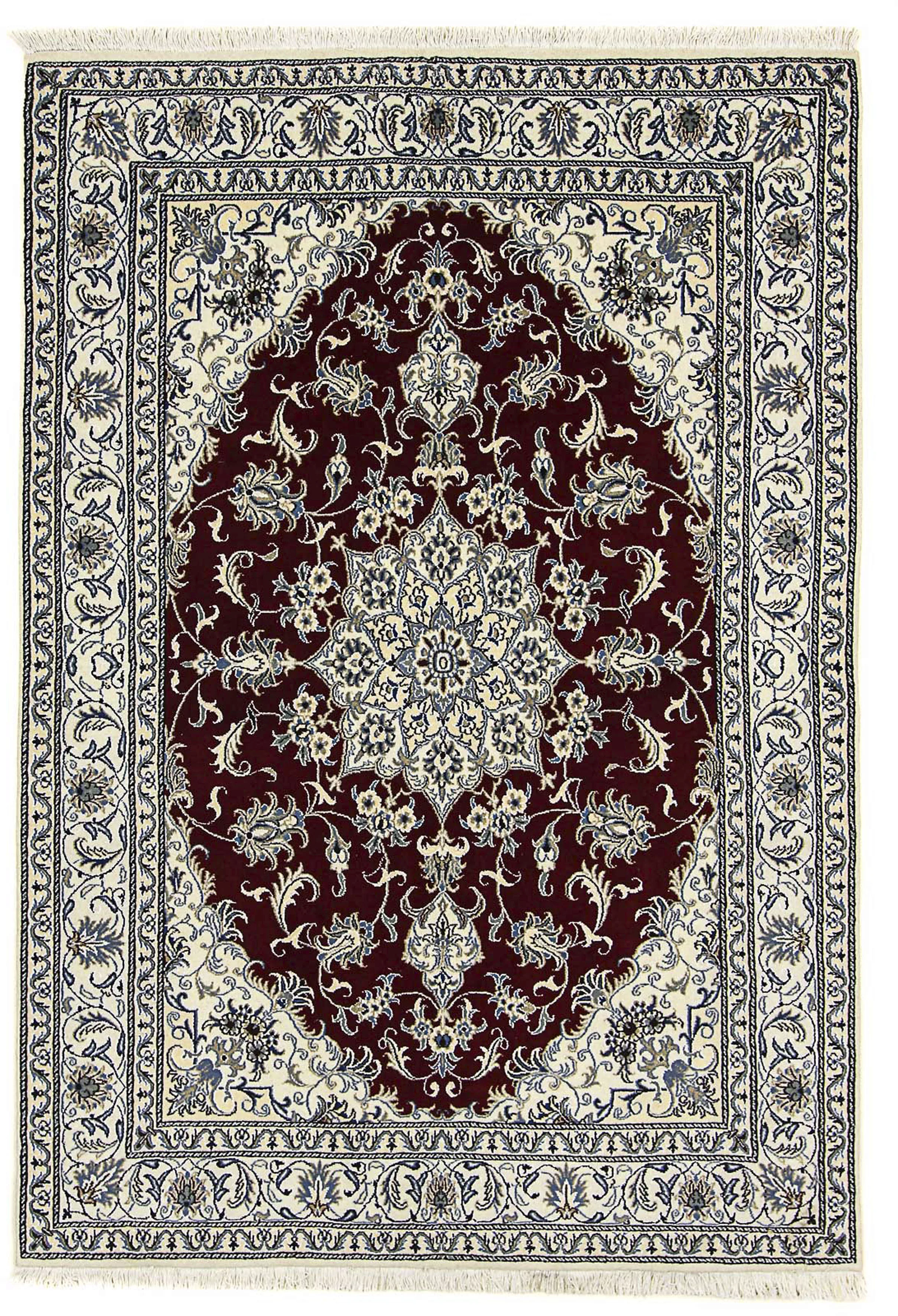 morgenland Orientteppich »Perser - Nain - 238 x 165 cm - dunkelrot«, rechte günstig online kaufen
