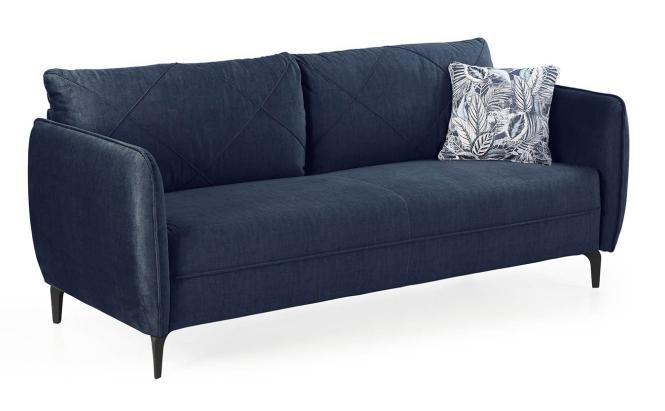 3er Sitzer Sofa NOVARA von JOB Velour blau günstig online kaufen