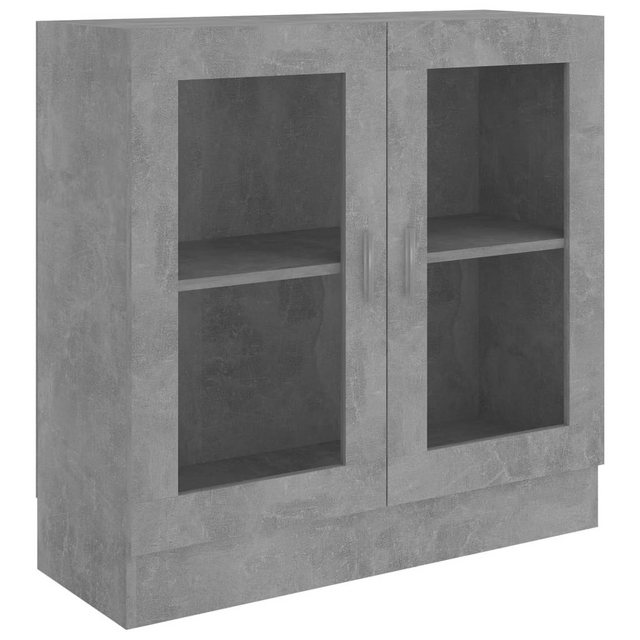 vidaXL Vitrine Bücherschrank Vitrinenschrank Vitrine Betongrau 82,5x30,5x80 günstig online kaufen