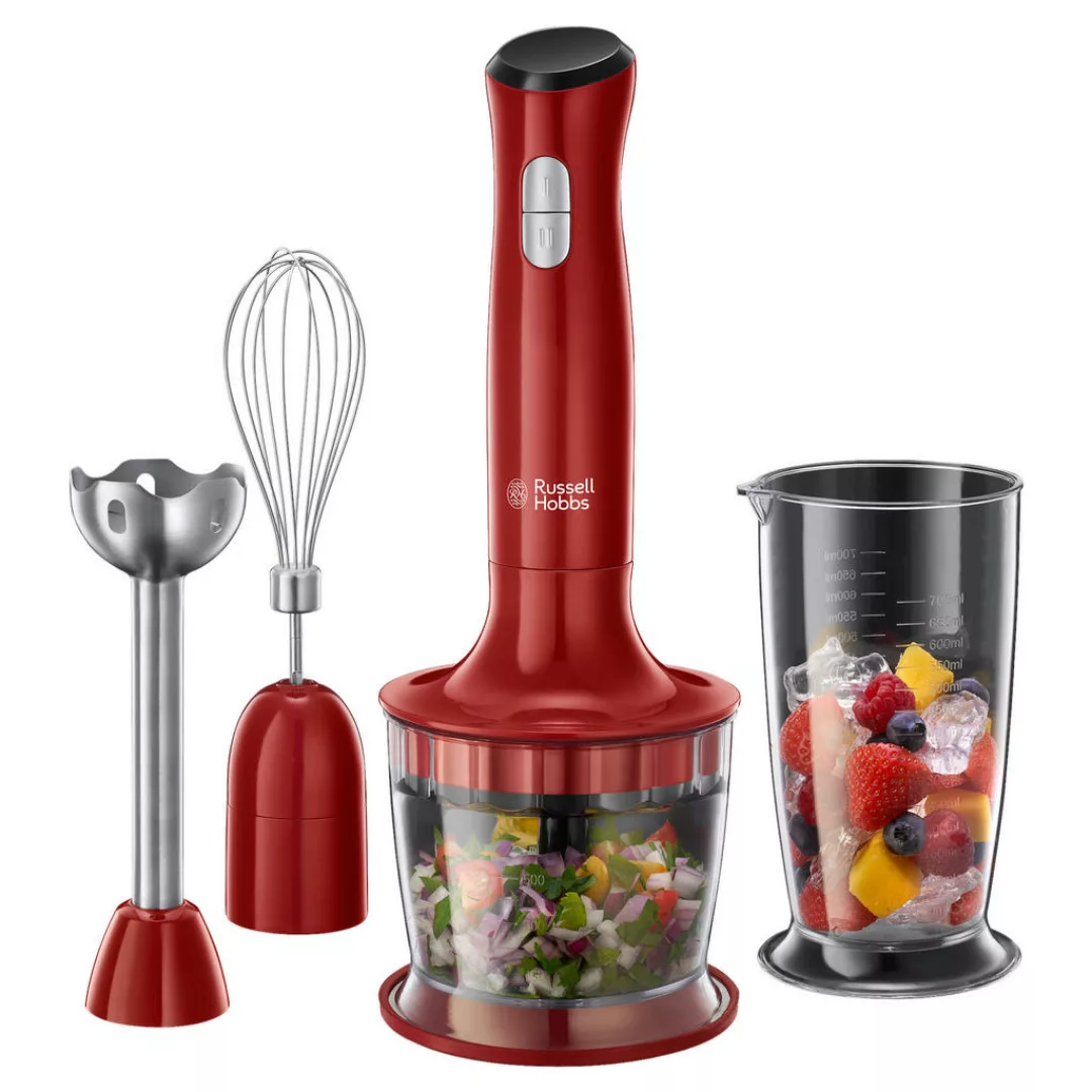 Russell Hobbs Stabmixer-Set 24700-56 rot schwarz Kunststoff Edelstahl B/H/T günstig online kaufen