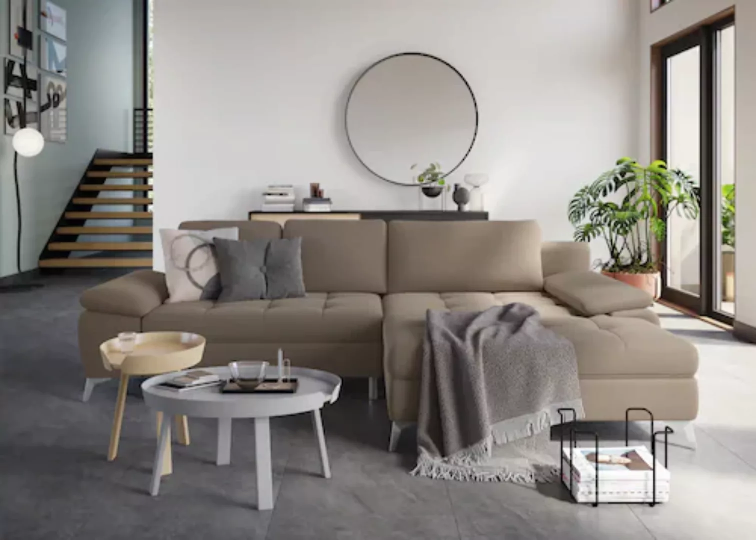 sit&more Ecksofa »Latigo L-Form«, mit Mega-Recamiere, wahlweise mit Bettfun günstig online kaufen