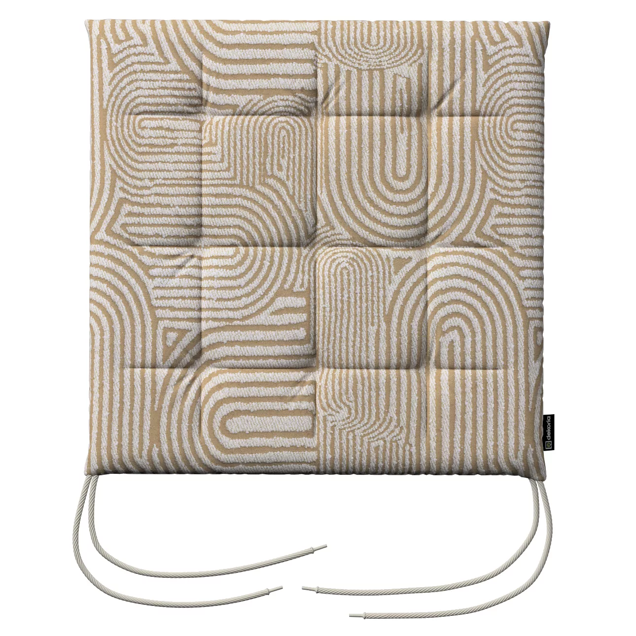 Stuhlkissen Jonas mit Bindeschnur, beige-ecru, 40 x 40 x 3,5 cm, Cosy Home günstig online kaufen