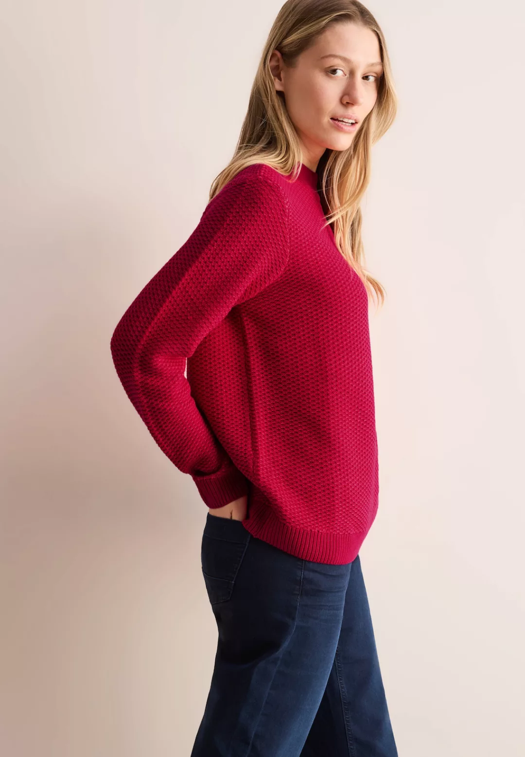 Cecil Strickpullover, bestehend aus einem Materialmix günstig online kaufen