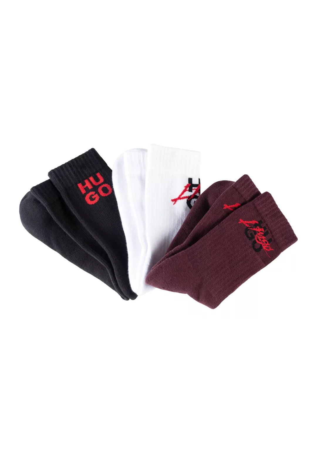 HUGO Underwear Freizeitsocken, (Packung, 3 Paar, 3er-Pack), mit HUGO-Logosc günstig online kaufen