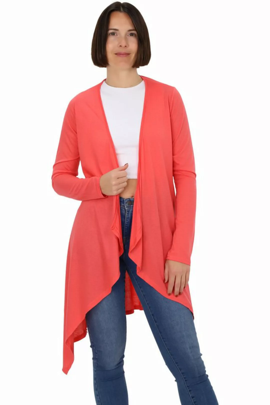 malito more than fashion Cardigan 806 assymetrisches langarm Basic Jäckchen günstig online kaufen