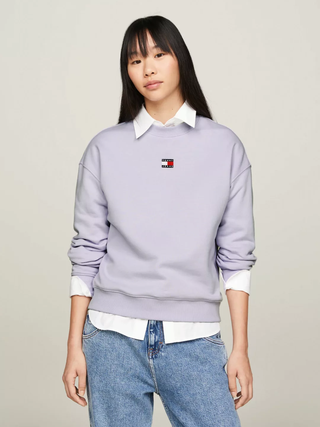 Tommy Jeans Sweatshirt, mit Dropshoulder-Design und Frontlogo günstig online kaufen