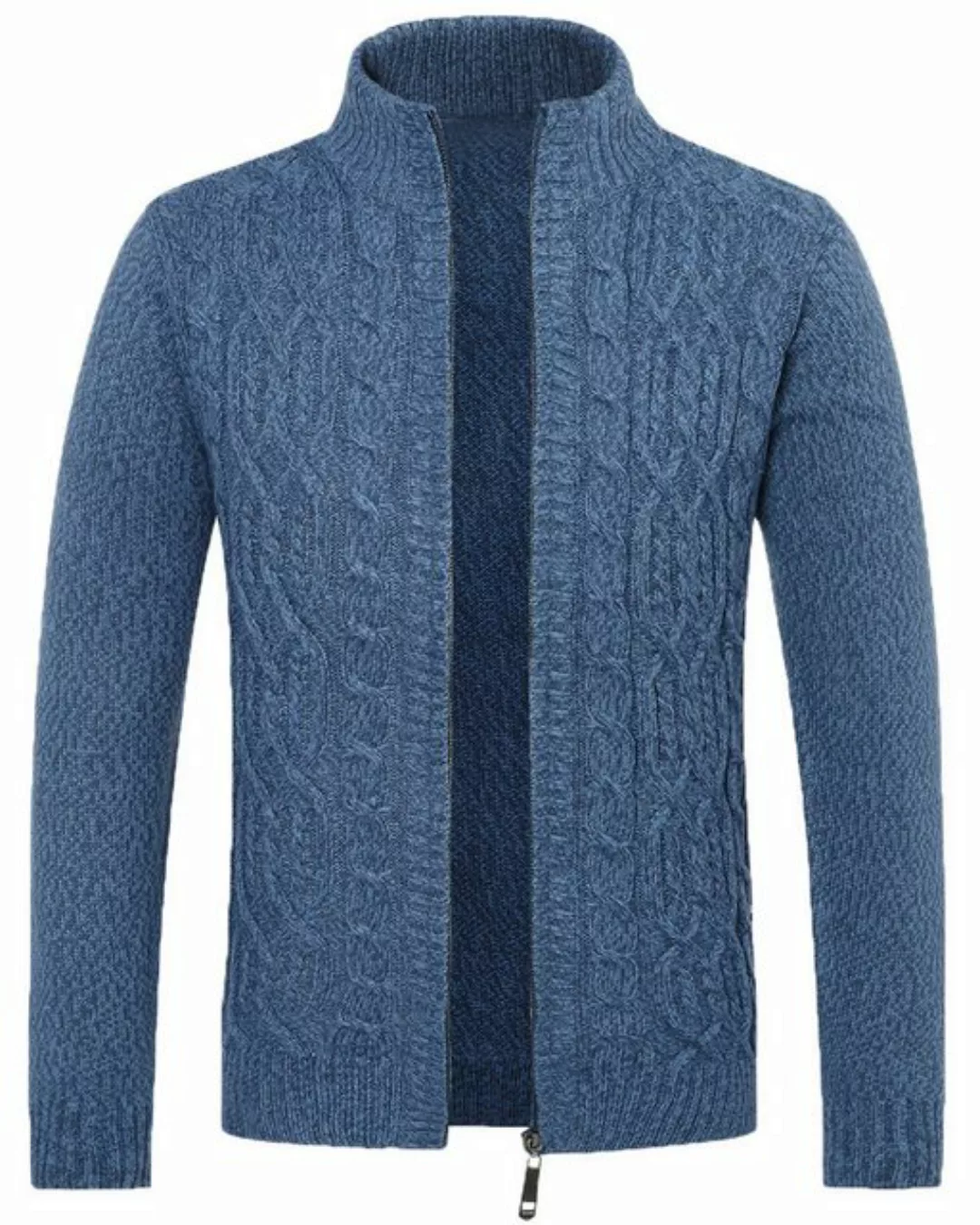 Allthemen Cardigan Herren Strickjacke mit Reißverschluss Grobstrick mit Ste günstig online kaufen