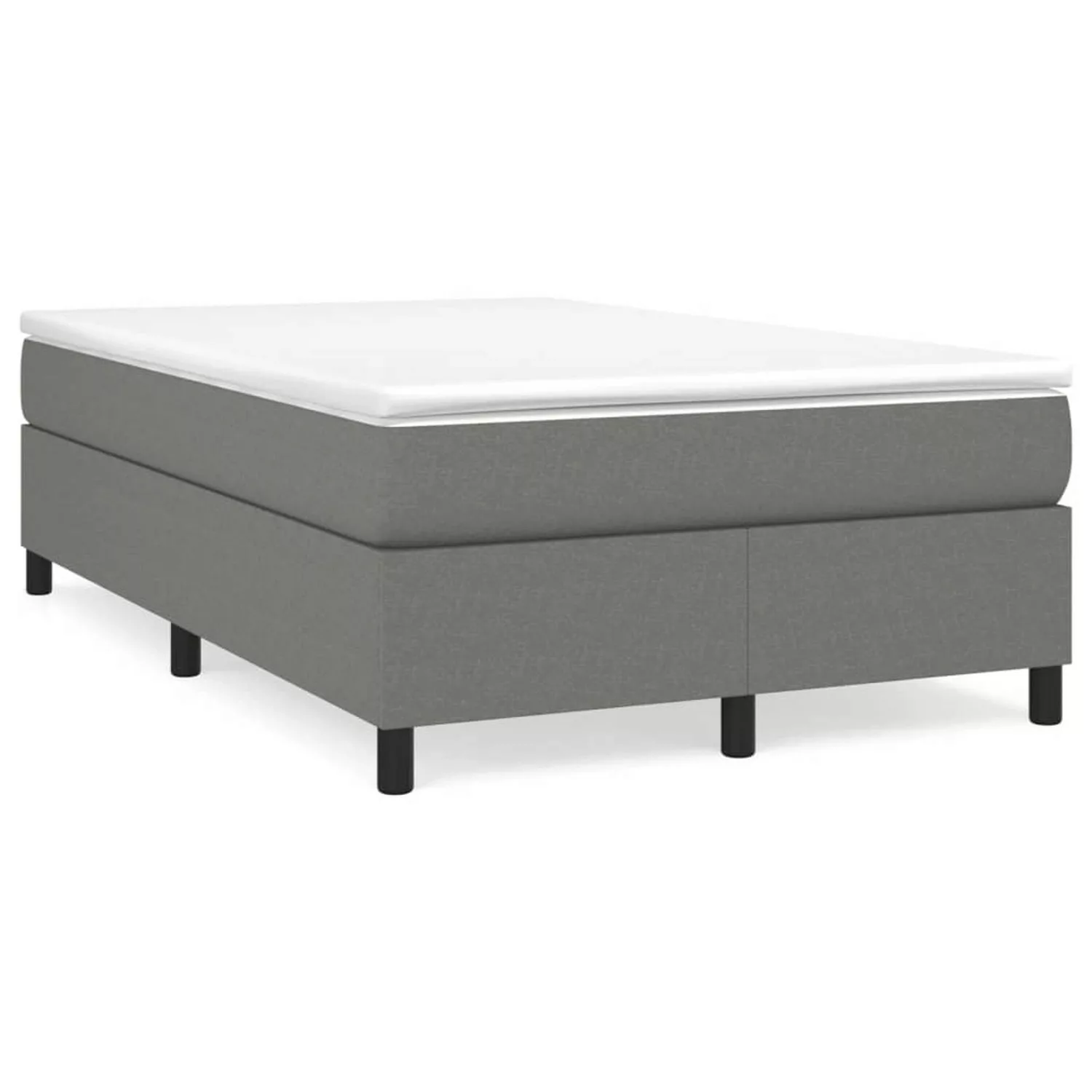 vidaXL Boxspringbett mit Matratze Dunkelgrau 120x200 cm Stoff1398560 günstig online kaufen