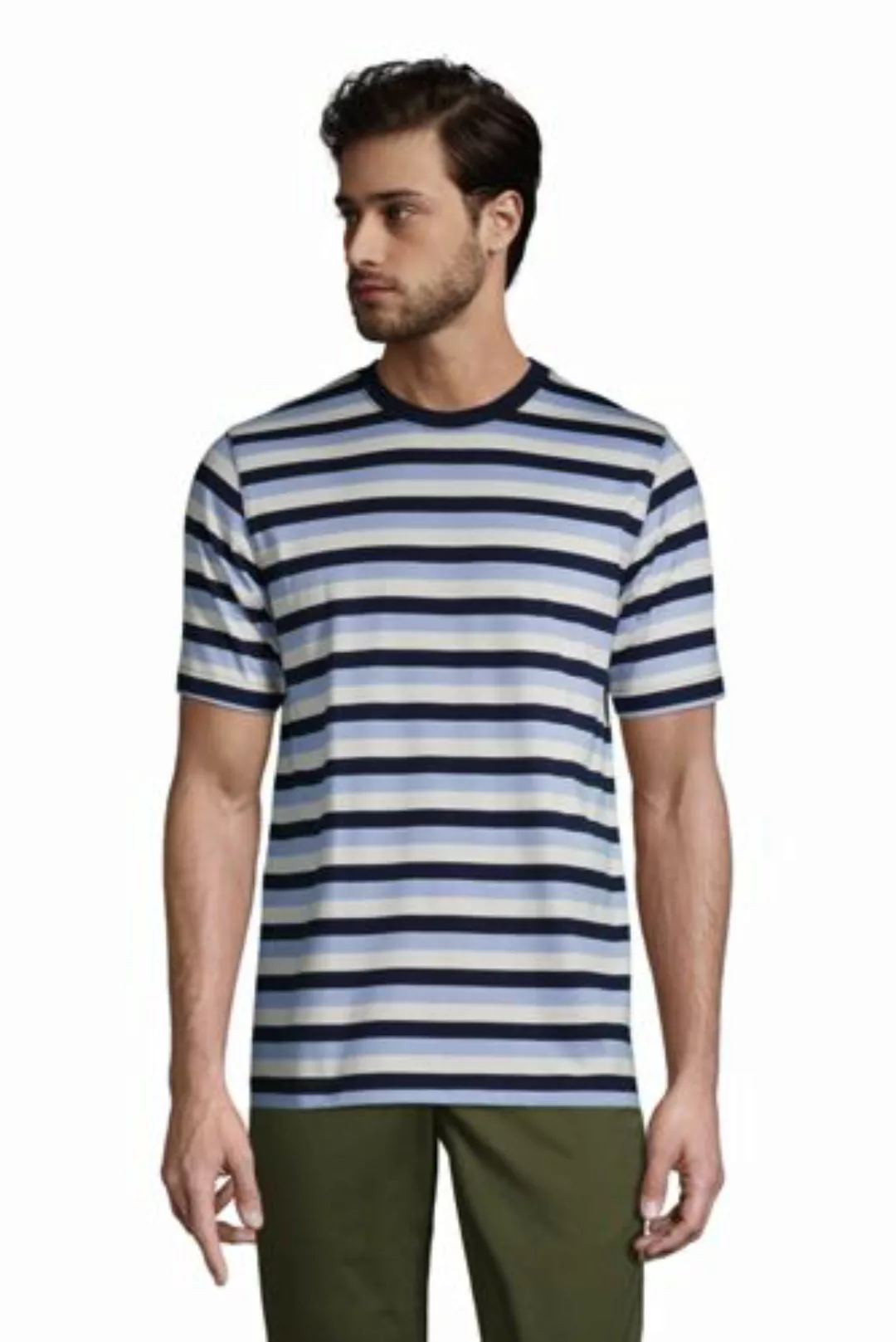 Gestreiftes Super-T Kurzarm-Shirt, Classic Fit, Herren, Größe: XL Normal, B günstig online kaufen