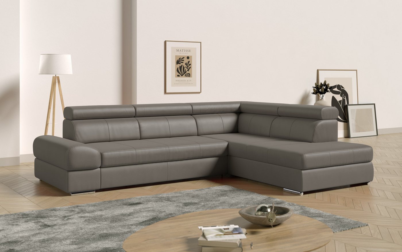 sit&more Ecksofa "Broadway L-Form", mit verstellbaren Kopfteilen, wahlweise günstig online kaufen