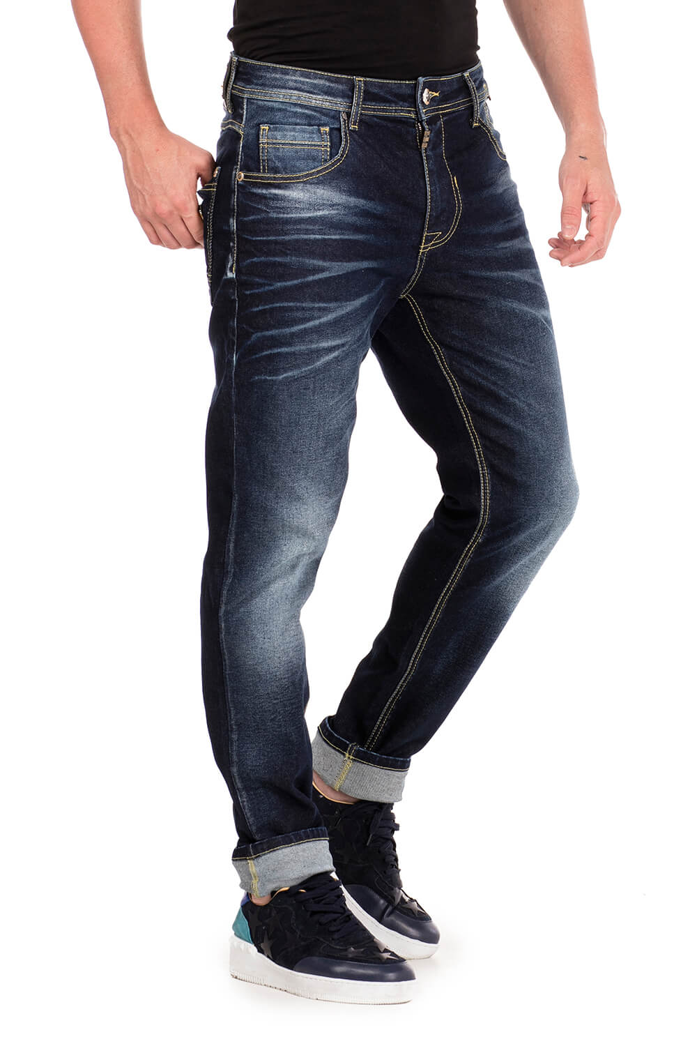 Cipo & Baxx Slim-fit-Jeans, im Washed-Look in Straight Fit günstig online kaufen