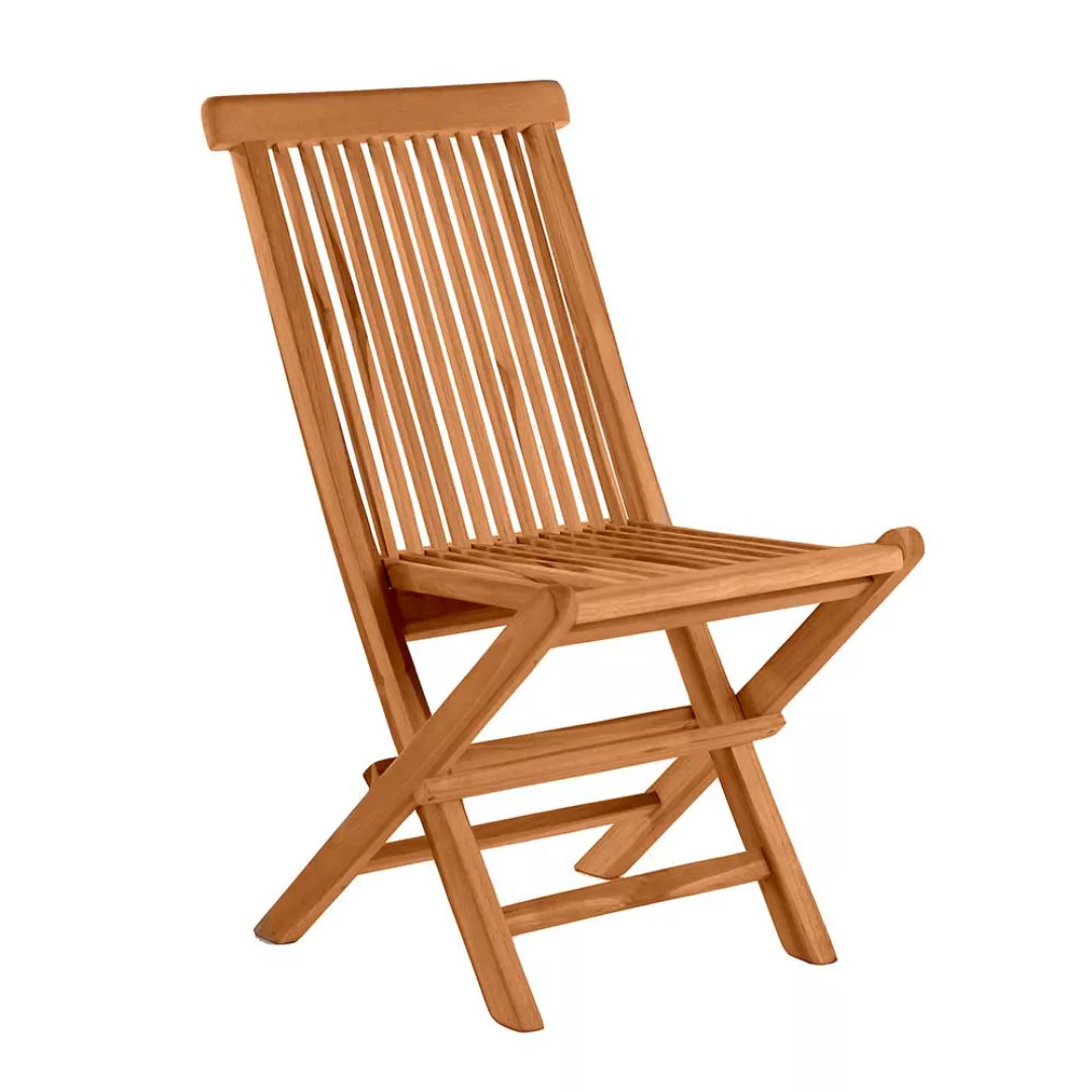 Balkonstühle aus Teak Massivholz klappbar (2er Set) günstig online kaufen