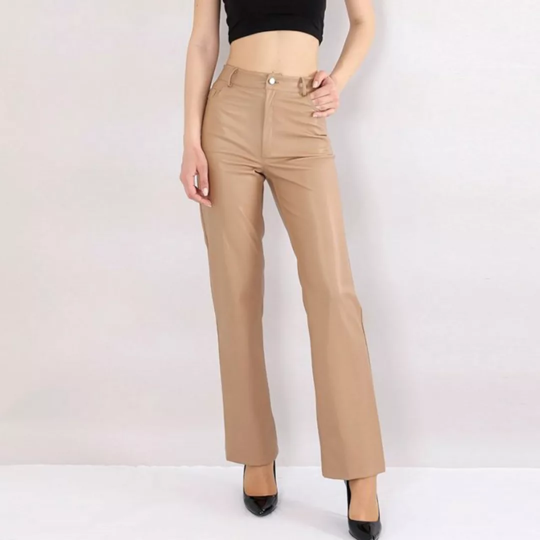 fashionshowcase Lederimitathose Damen Hose in Lederoptik - Kunstlederhose m günstig online kaufen