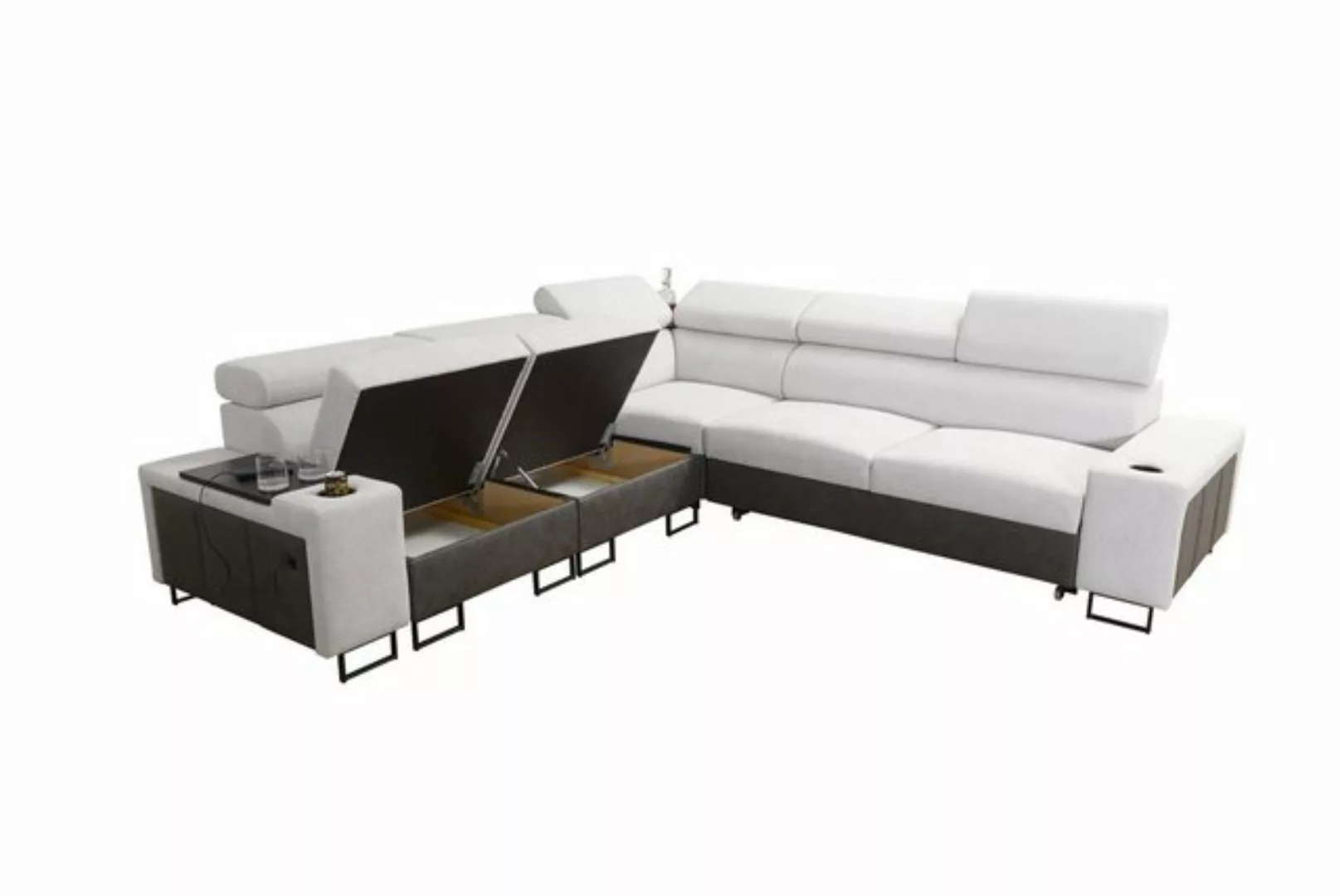 Kaiser Möbel Ecksofa Ecksofa mit Schlaffunktion MELODY III, modern, luxuriö günstig online kaufen