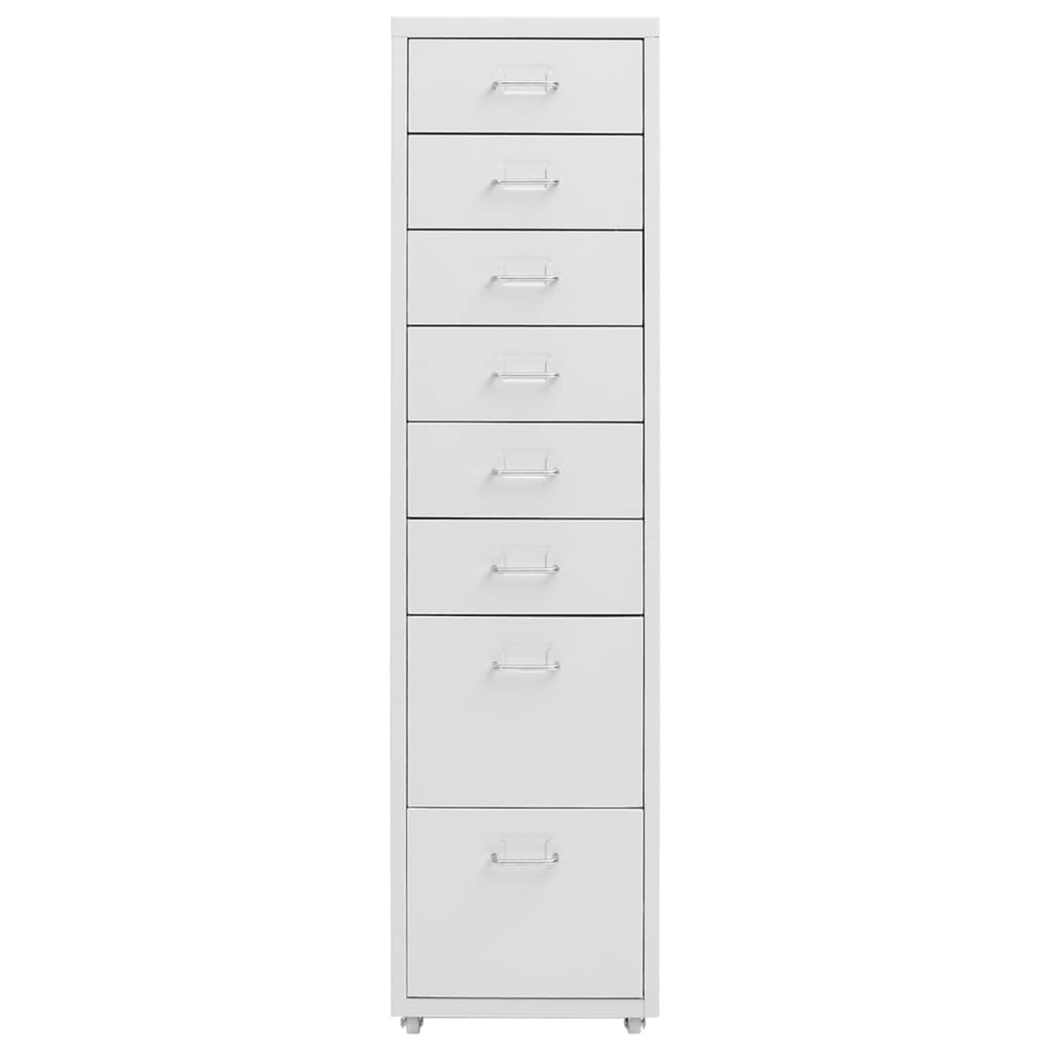 vidaXL Aktenschrank Aktenschrank mit Rollen Grau 28x41x109 cm Metall günstig online kaufen