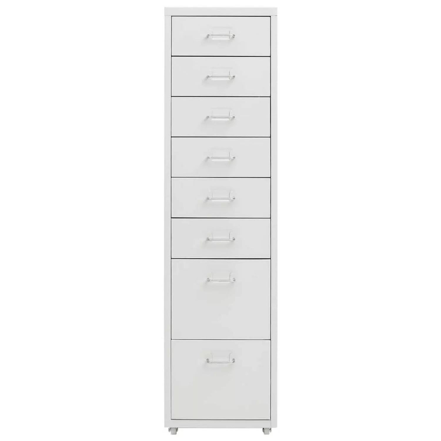 vidaXL Aktenschrank mit Rollen Grau 28x41x109 cm Metall günstig online kaufen