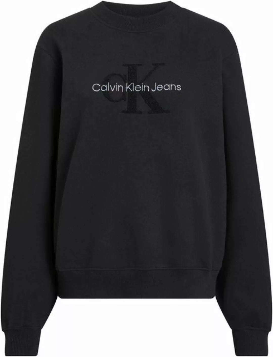 Calvin Klein Jeans Sweatshirt CHENILLE MONOLOGO CREWNECK mit Logostickerei günstig online kaufen