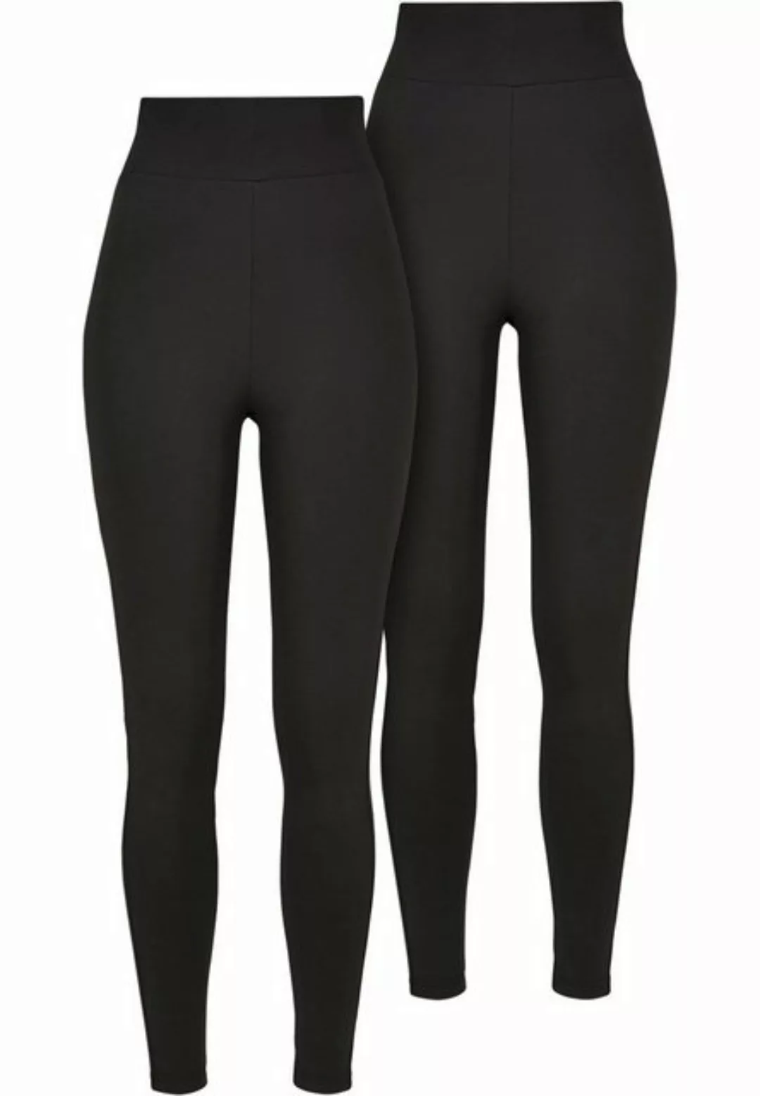 URBAN CLASSICS Leggings Urban Classics Damen Ladies High Waist Leggings 2-P günstig online kaufen