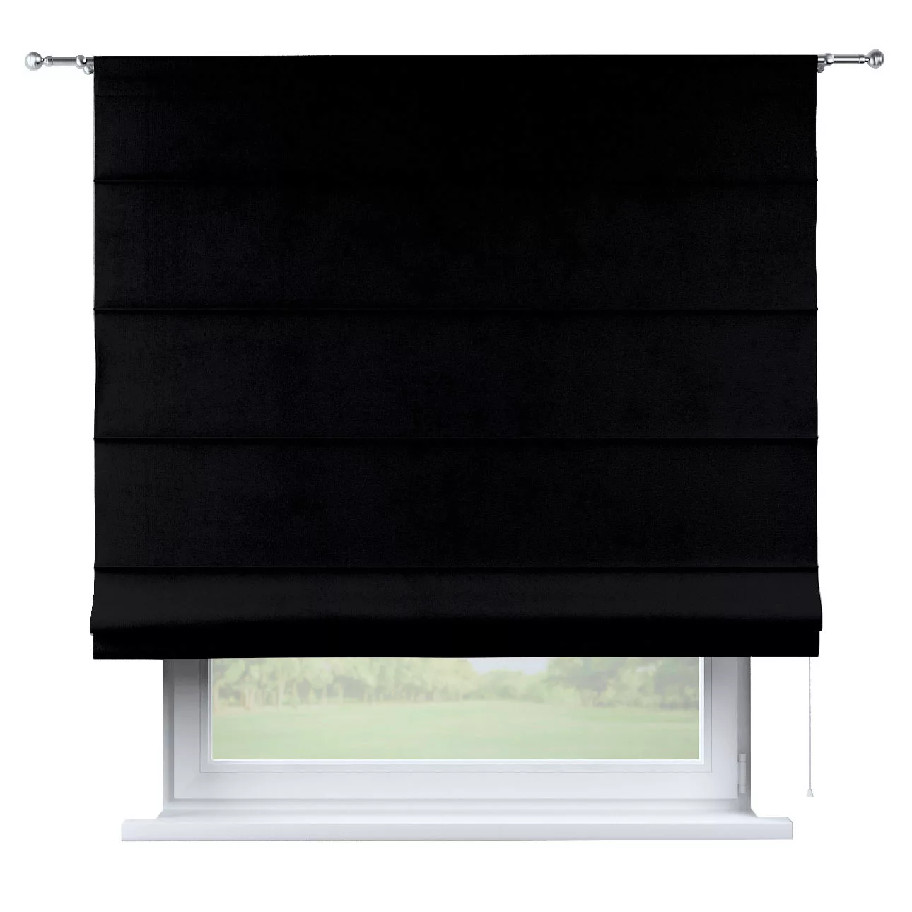 Dekoria Raffrollo Torino, schwarz, 50 x 60 cm günstig online kaufen