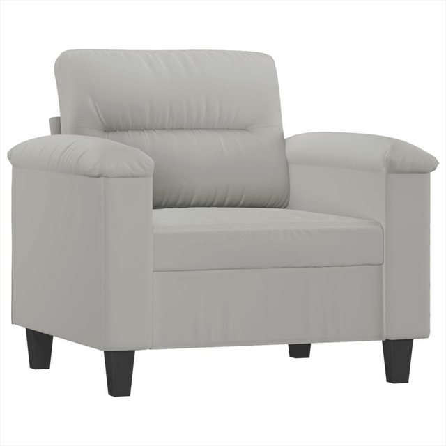 vidaXL Sofa Sessel Hellgrau 60 cm Mikrofasergewebe günstig online kaufen