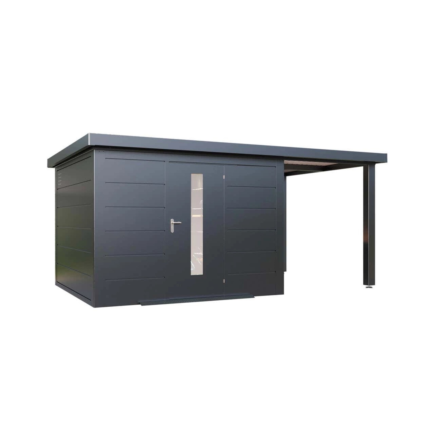 Finnhaus Wolff Metall-Gerätehaus Thorin 5424 Anthrazit günstig online kaufen