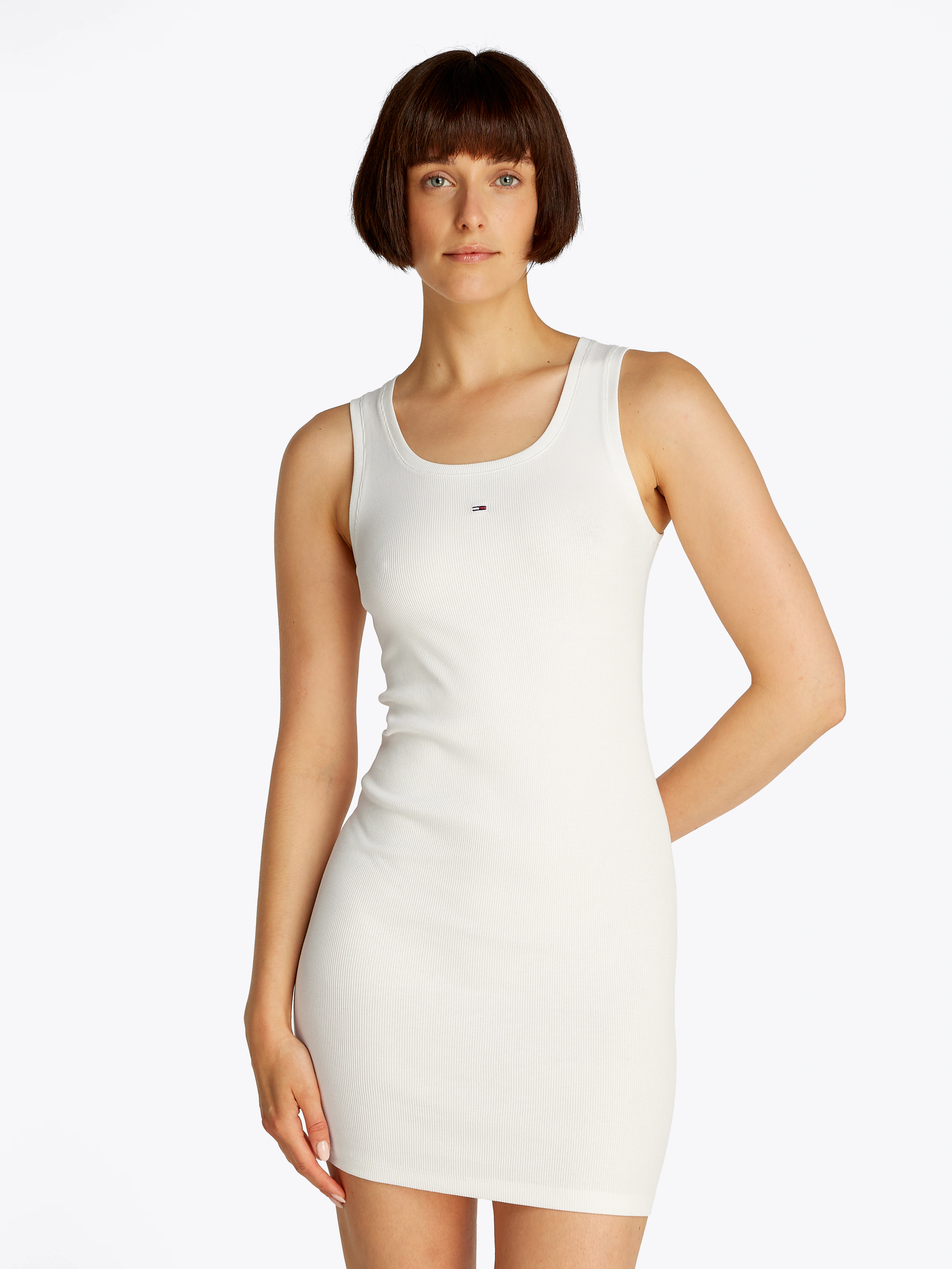 Tommy Jeans Minikleid "TJW ESSENTIAL RIB BODYCON EXT", mit Logostickerei günstig online kaufen