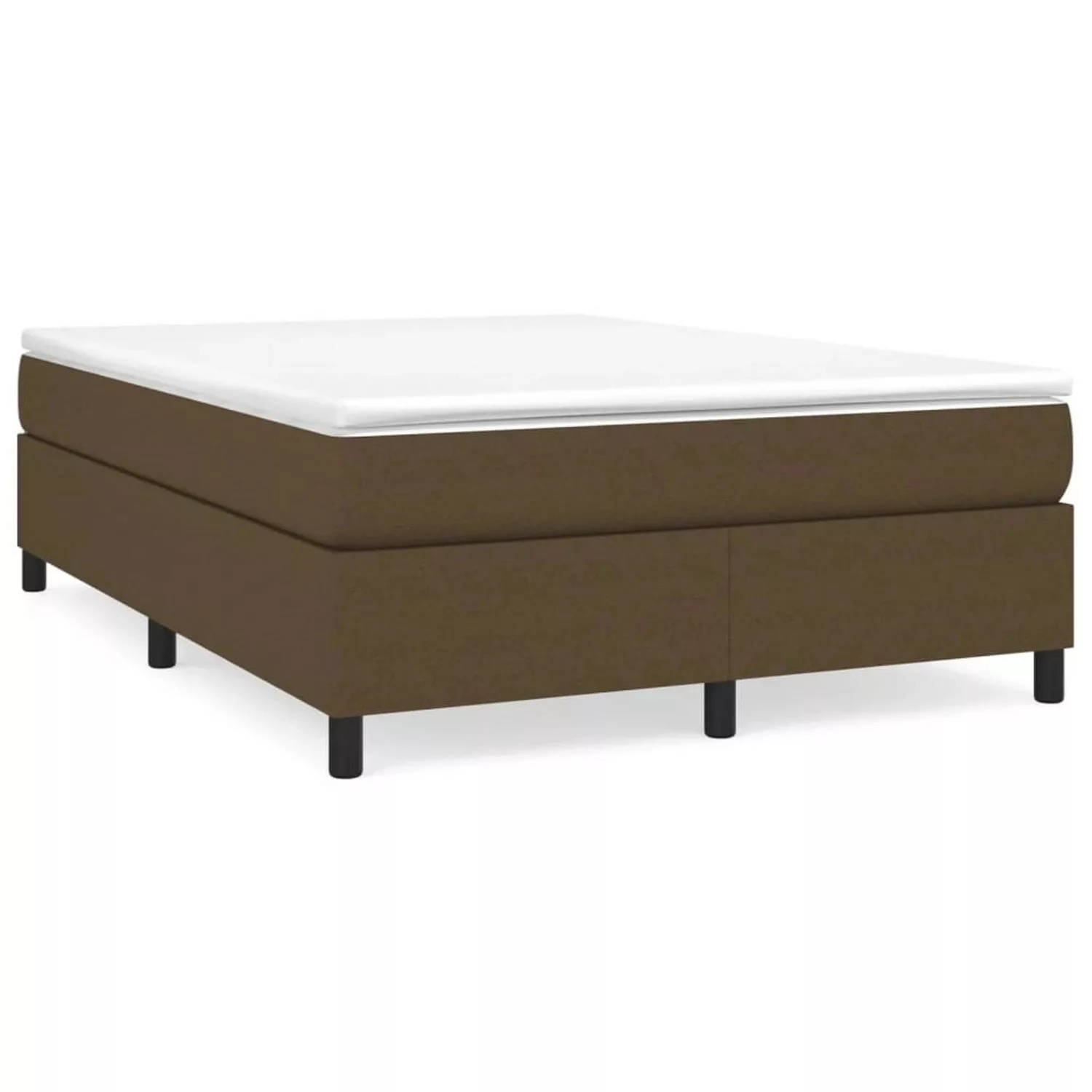 Vidaxl Boxspringbett Dunkelbraun 140x200 Cm Stoff günstig online kaufen