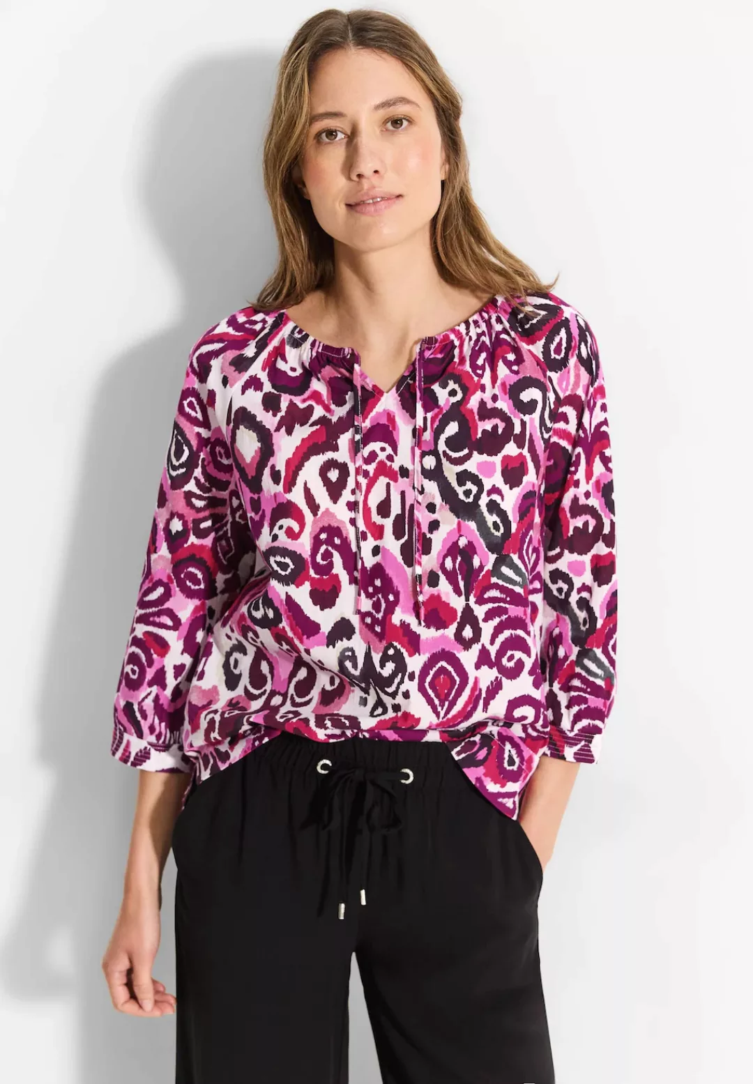 Cecil Klassische Bluse TOS Printed Light Cotton Blous günstig online kaufen