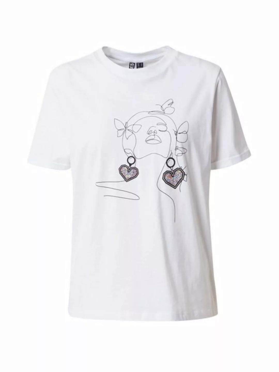 pieces T-Shirt KARINA (1-tlg) Ziersteine günstig online kaufen