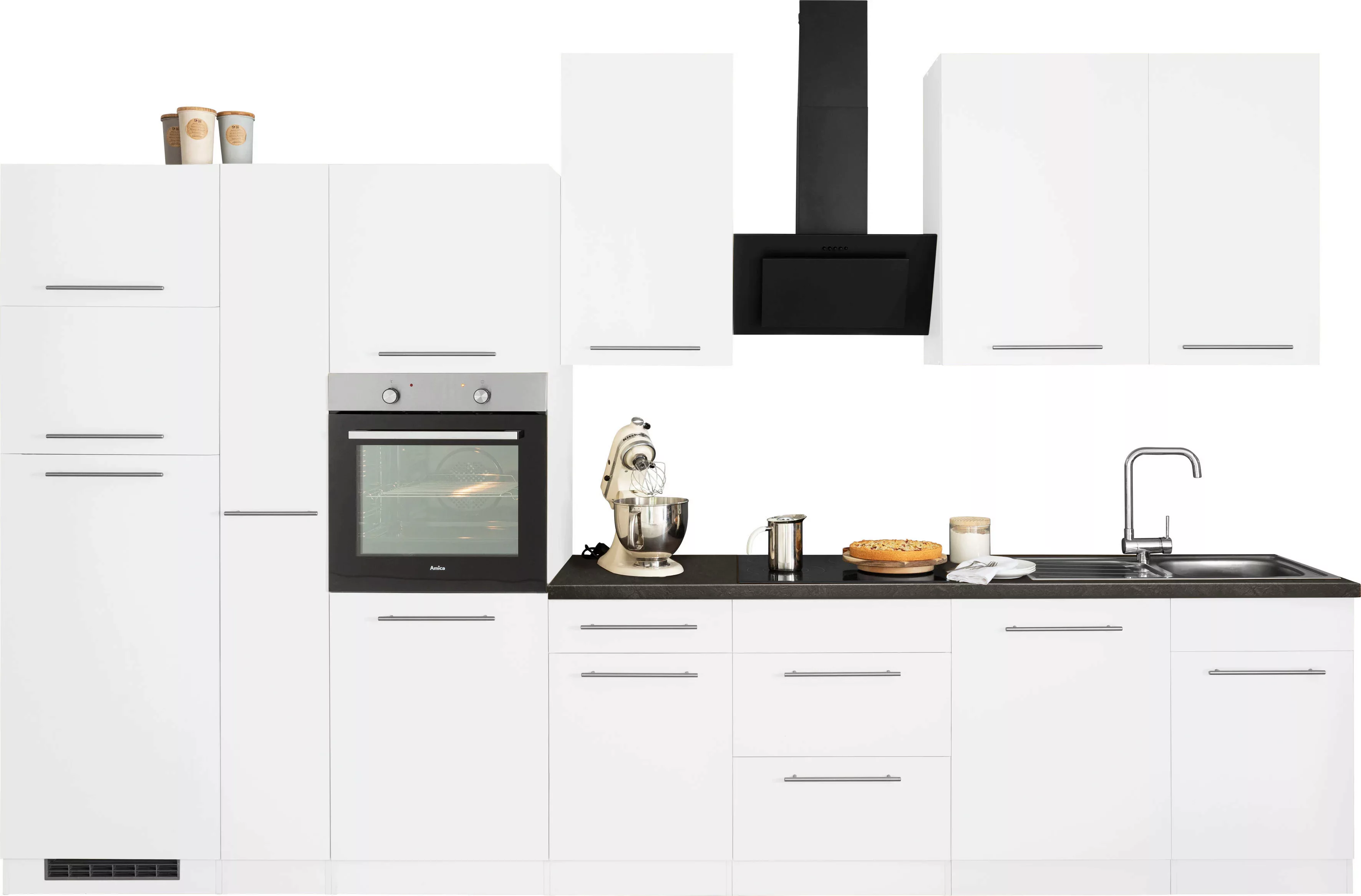 wiho Küchen Küchenzeile "Unna", mit E-Geräten, Breite 370 cm günstig online kaufen