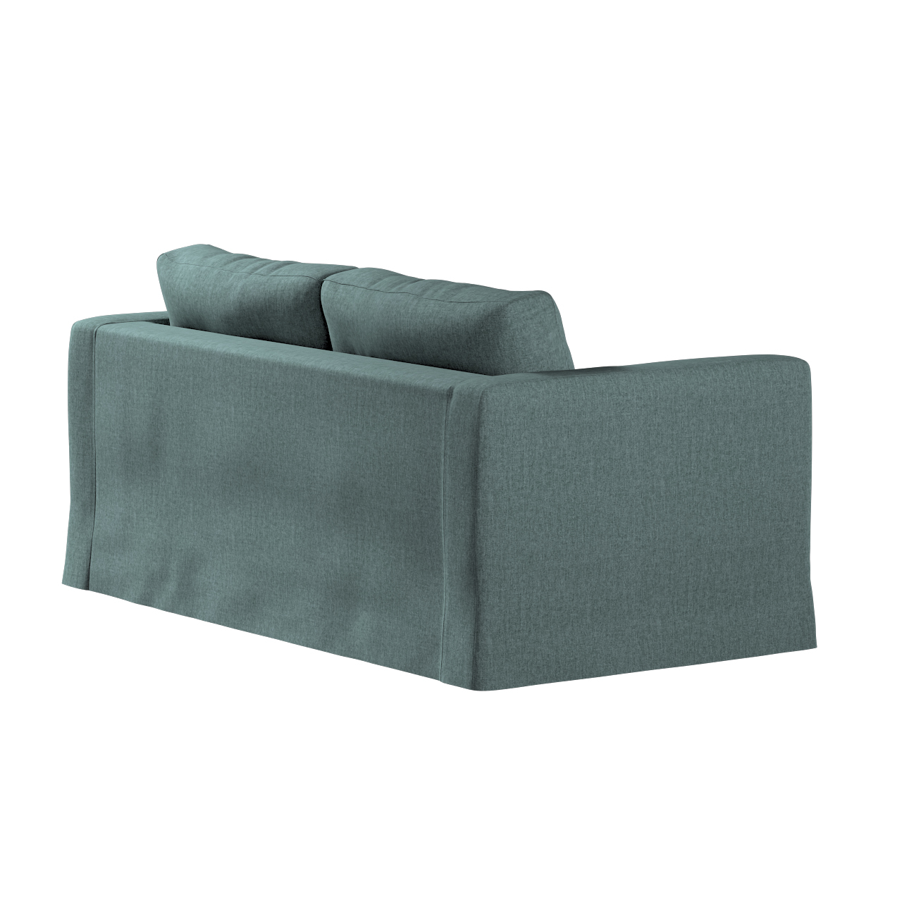Bezug für Karlstad 2-Sitzer Sofa nicht ausklappbar, lang, grau- blau, Sofah günstig online kaufen