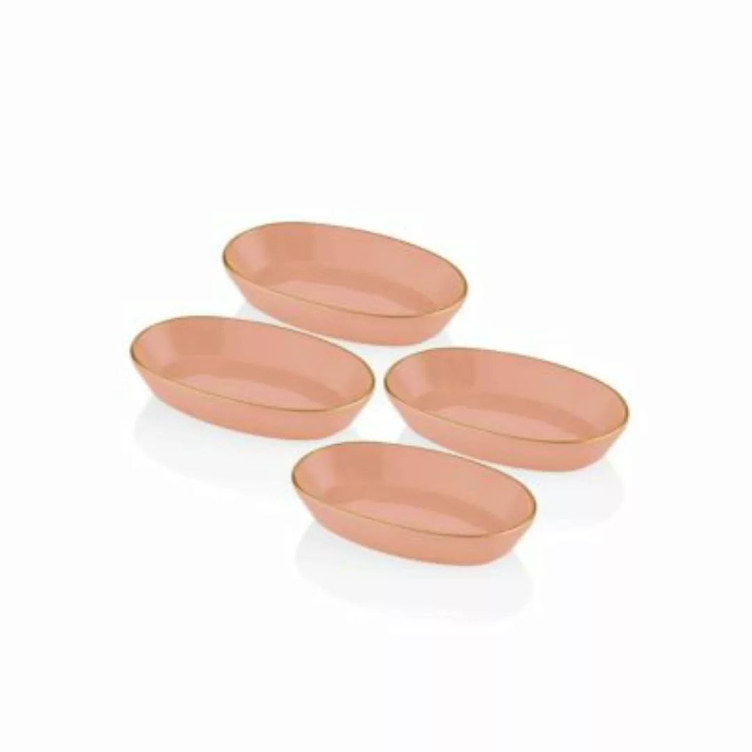 THE MIA Basic Servierteller oval Set 4-tlg. 17cm rosa günstig online kaufen