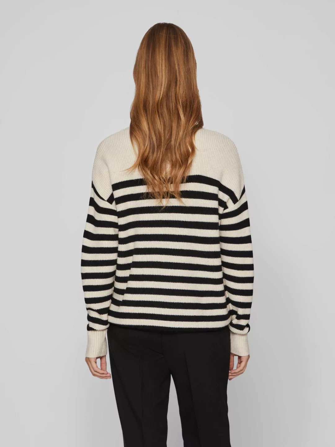 Vila Rundhalspullover VIRIL RIB STRIPE L/S KNIT TOP - NOOS günstig online kaufen