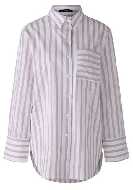 Oui Langarmbluse Oui Bluse Streifen white violett 42 (1-tlg) günstig online kaufen