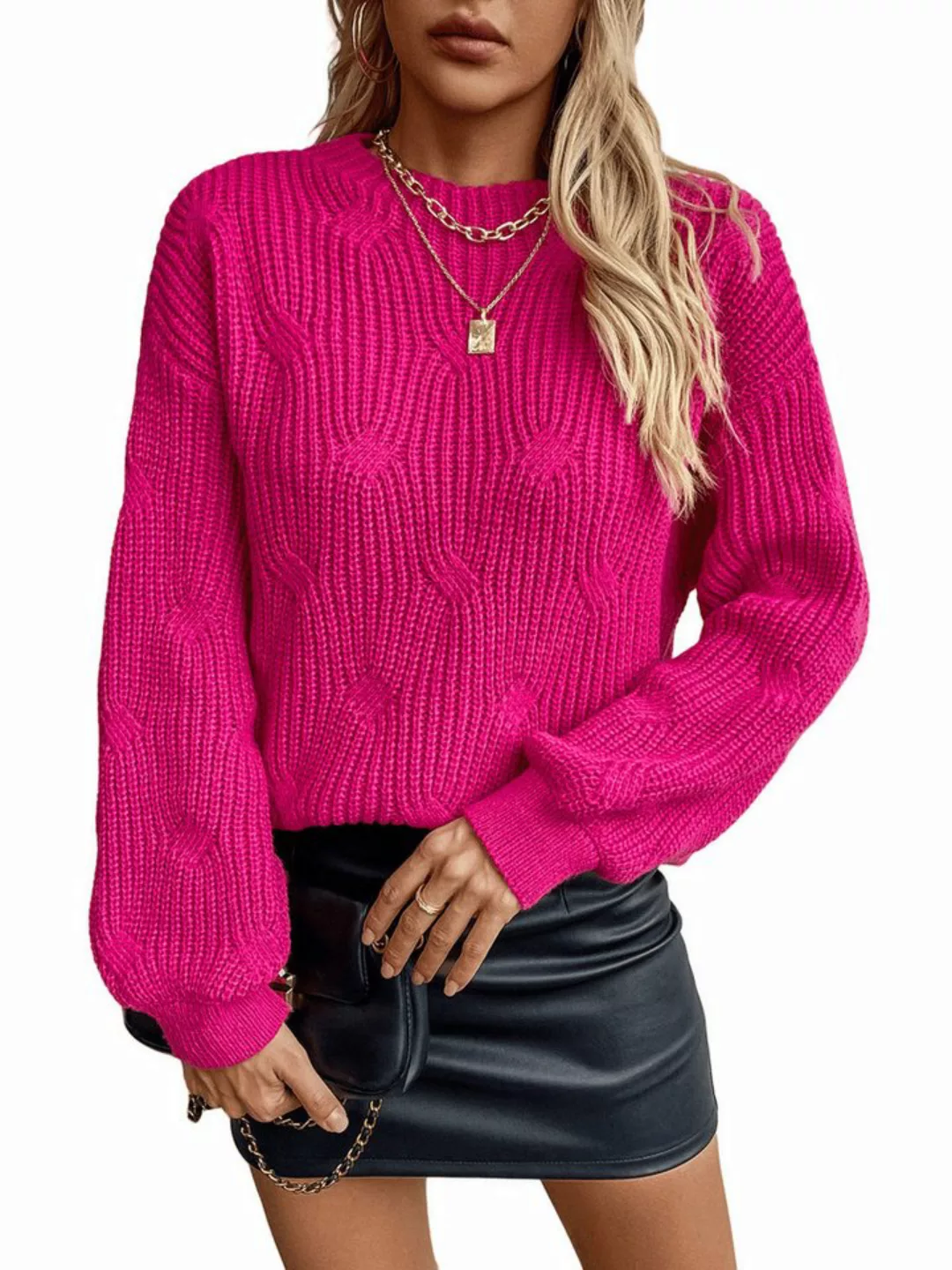 Nebelmeer Strickpullover Lockerer Langärmliger Damenmode Lässiger Pullover günstig online kaufen