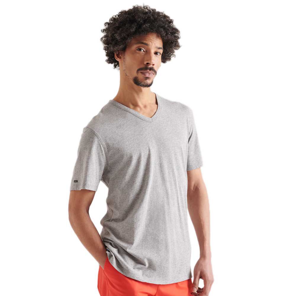 Superdry Lightweight Essential V-neck Kurzarm T-shirt XL Mid Marl günstig online kaufen