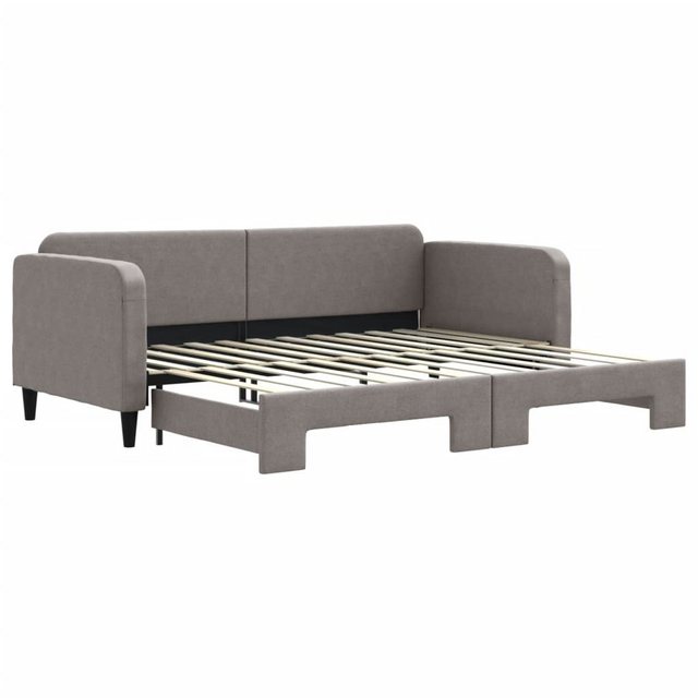 vidaXL Gästebett Gästebett Tagesbett Ausziehbar Taupe 90x200 cm Stoff Bett günstig online kaufen