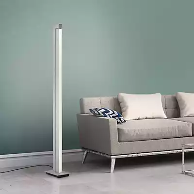 LED-Stehlampe PURE Lines, silber, Fernbedienung, 140 cm günstig online kaufen