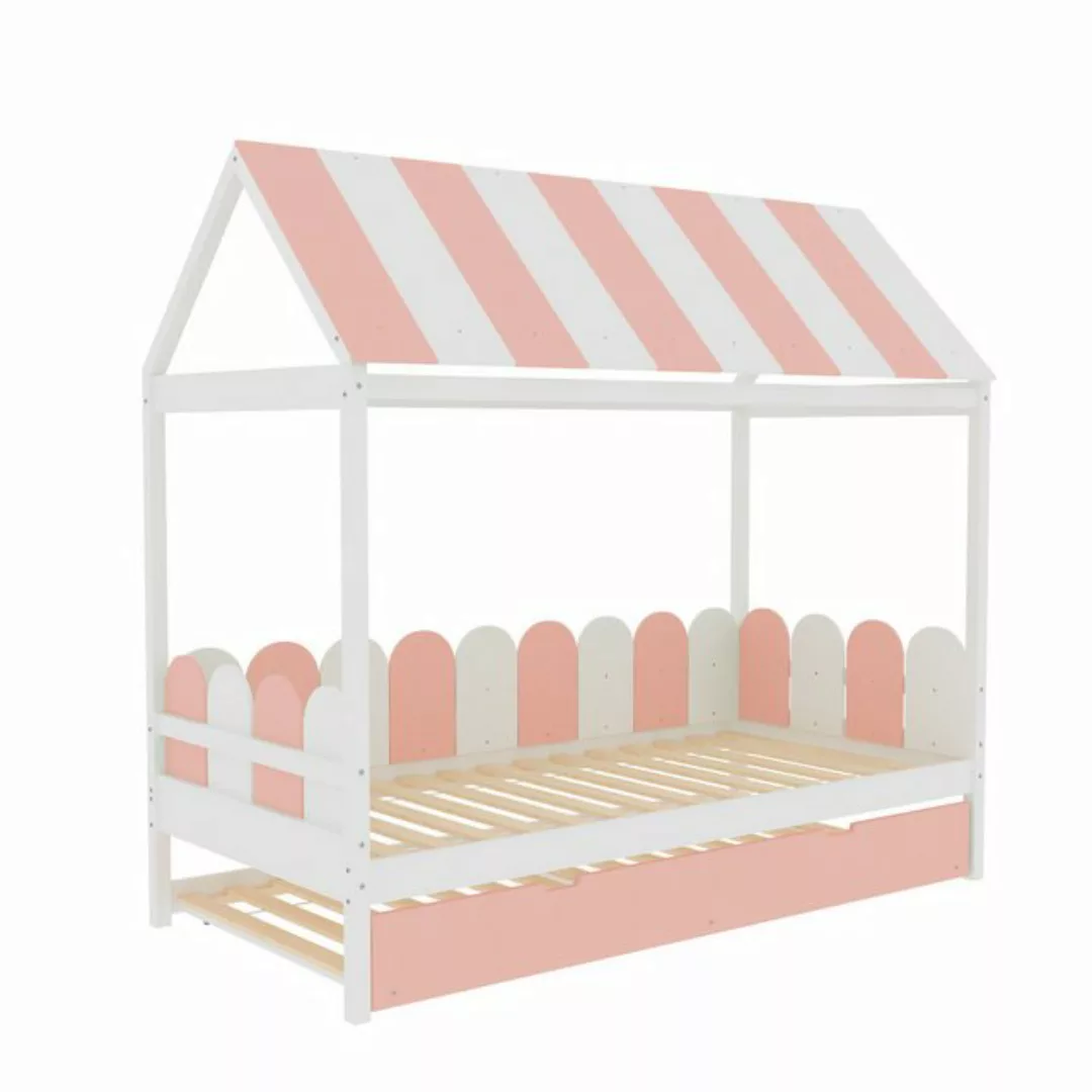 NMonet Hausbett Kinderbett 90x190cm (Für Jungen und Mädchen), Massivholzbet günstig online kaufen