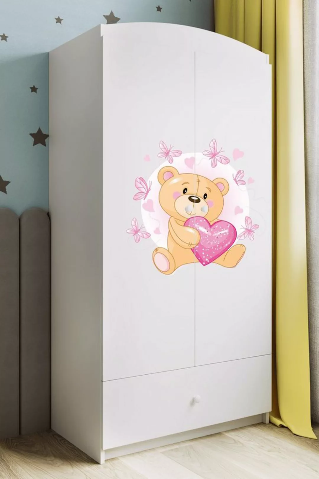 Bjird Kinderkleiderschrank Kleiderschrank Babydreams (4 Einlegeböden und Sc günstig online kaufen