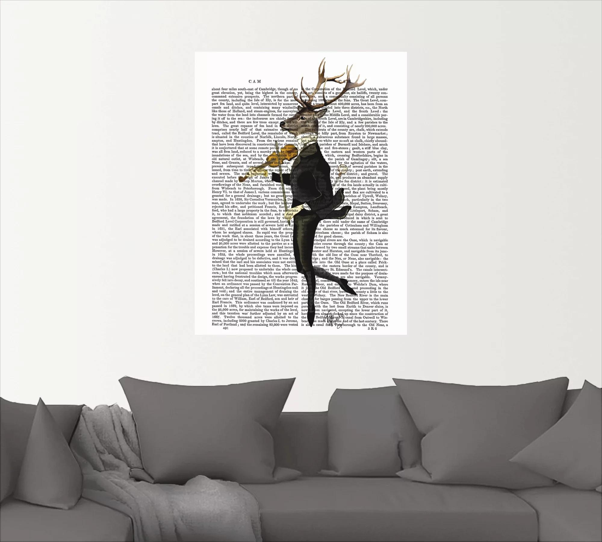 Artland Wandbild "Tanzender Hirsch mit Violine", Humor, (1 St.), als Leinwa günstig online kaufen