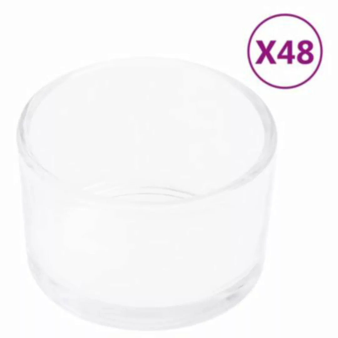 vidaXL Teelichtgläser 48 Stk. Teelichtglas taupe günstig online kaufen