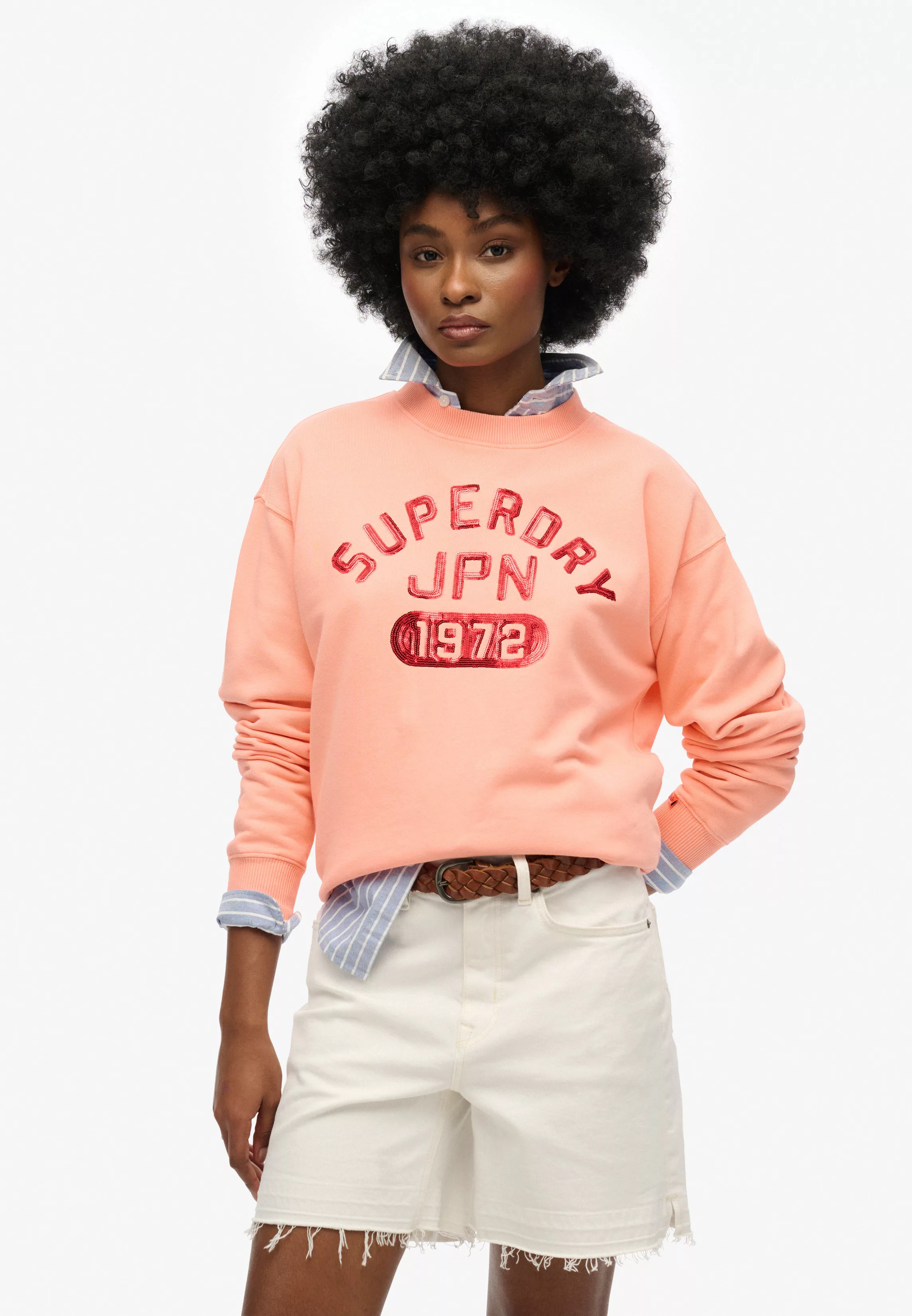 Superdry Sweatshirt "EMBELLISHED VARSITY LOOSE CREW" günstig online kaufen